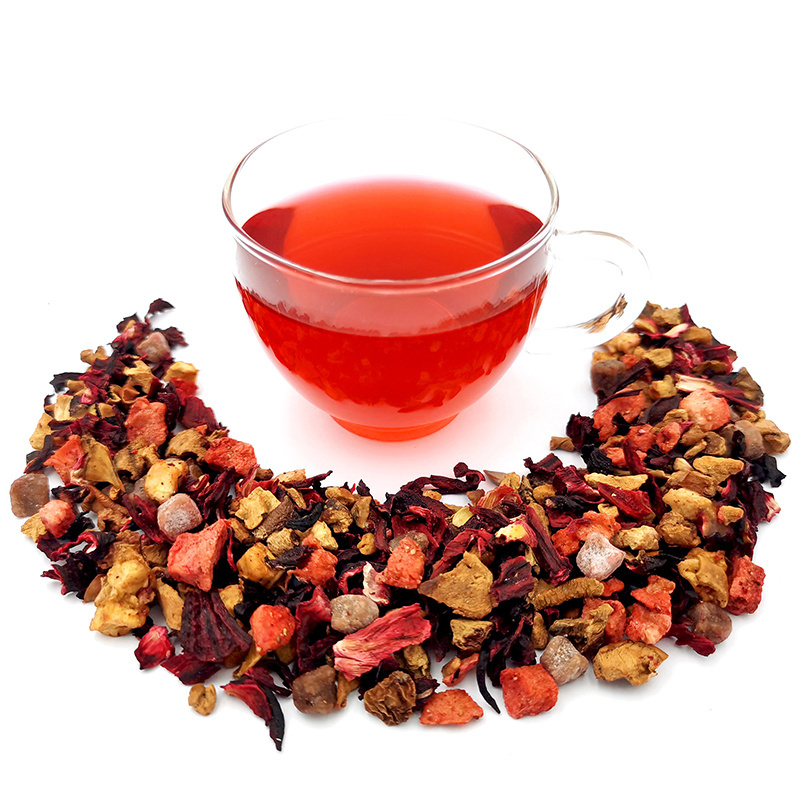 Mixed Berries Fruits Blended Tea Sweet Blueberry Raspberry Strawberry Tea Blends Loose Fruit Tea Blends