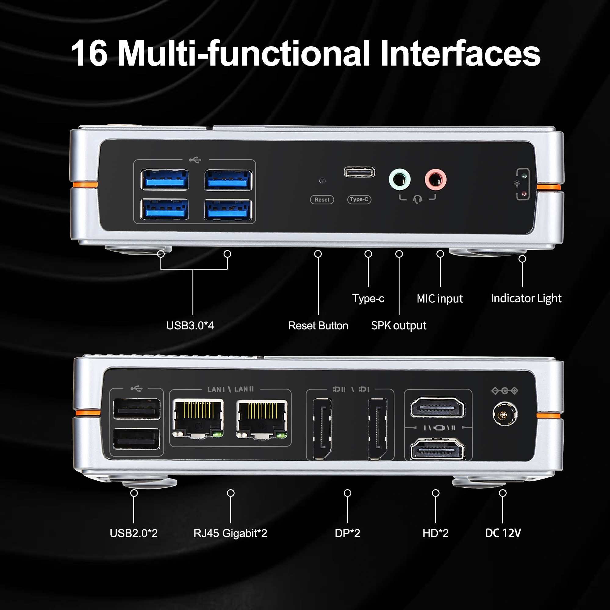 PC Mini Intel Alder Lake N100 Processor DDR5  Multiple Displays 2*HD 1*DP Win11 Linux  Mini PC For School Business Office