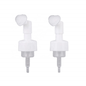 42mm 43mm Plastic Facial Cleaning Mousse Foam Pump with Silicone Brush Pump Sprayer for Bottle Usage