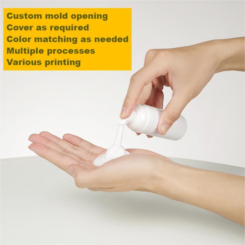 Transparent PET Foam Pump Bottle 30ml-200ml Empty Plastic for Cream Lotions Cosmetics Facial Cleansers Liquids Seal Type