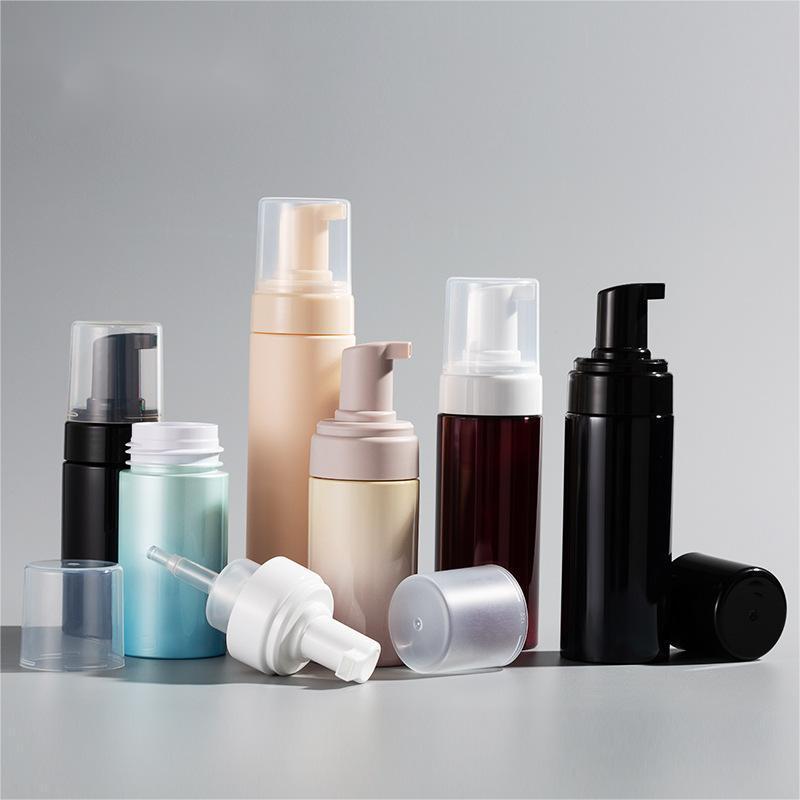 Transparent PET Foam Pump Bottle 30ml-200ml Empty Plastic for Cream Lotions Cosmetics Facial Cleansers Liquids Seal Type