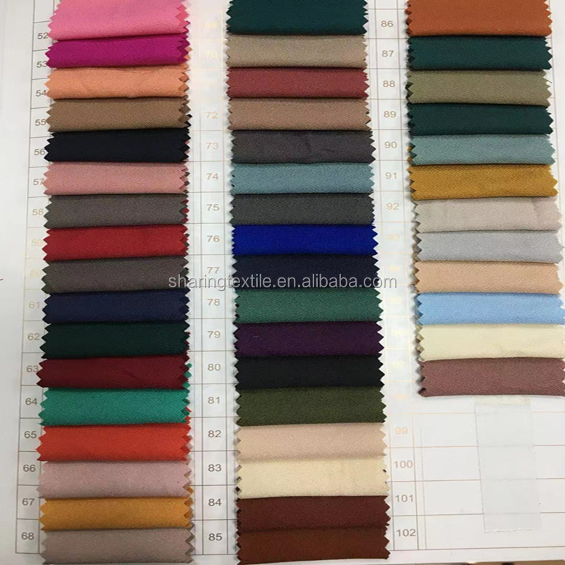 Stock Lot Fabric Polyester Elastane Moss Crepe 4 Way Stretch Spandex Lycra Georgette GGT Chiffon Woven Fabric For Evening Dress