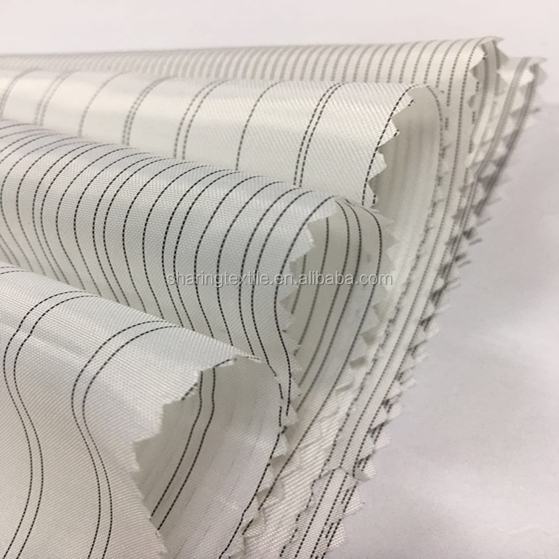 190T 210T 100%Polyester Taffeta Two Tones Pinstripe Dobby Jacquard Lining Fabric For T-Shirt And Decoration