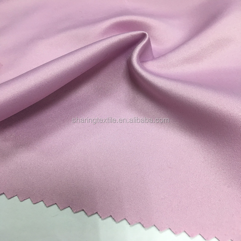 Eco-friendly Recycled Polyester RPET 75D*150D Matte Full Dull Tribute Silk Heavy Duchess Satin Drill Fabric For Bridal Dress