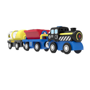 Electric rail car high-speed rail Harmony Children's educational simulation small train compatible wooden track