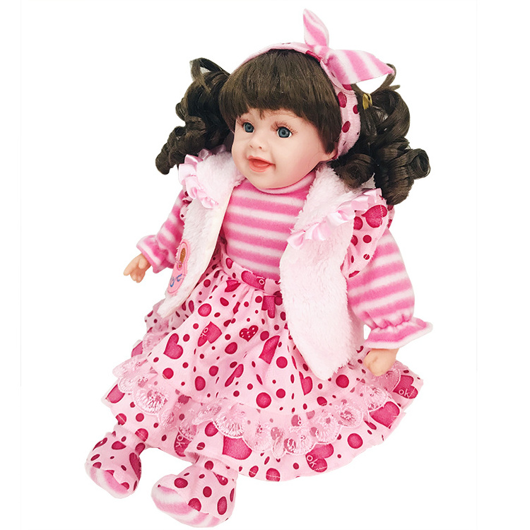 New fashion 18 inch cotton girl doll with live eye