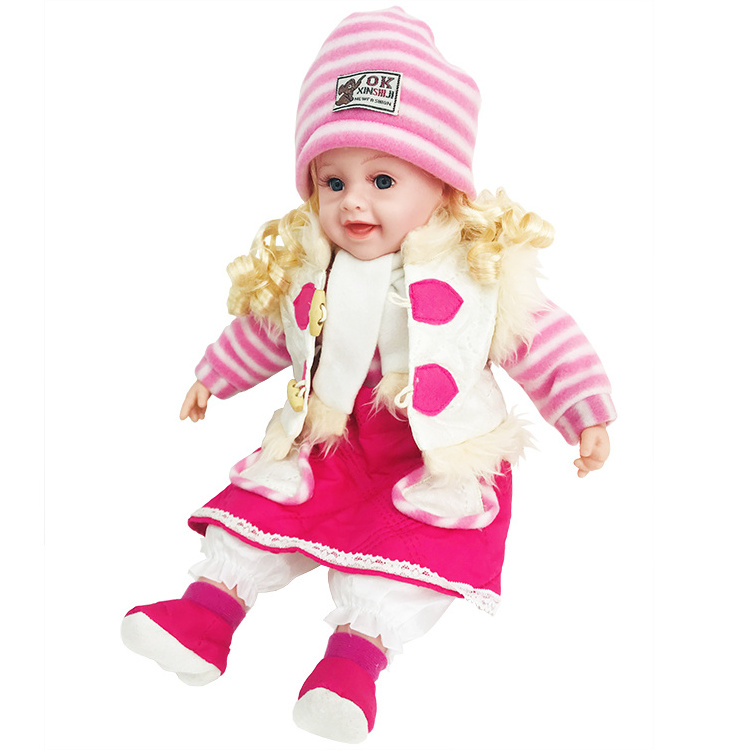 New fashion 18 inch cotton girl doll with live eye