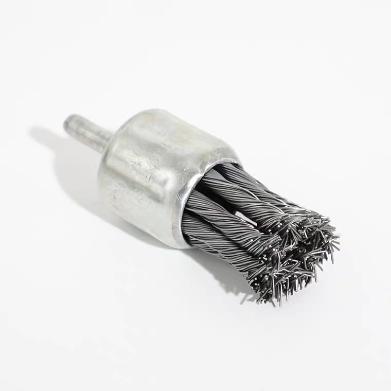 good quality crimped steel brass wire end brush for polishing and cleaning