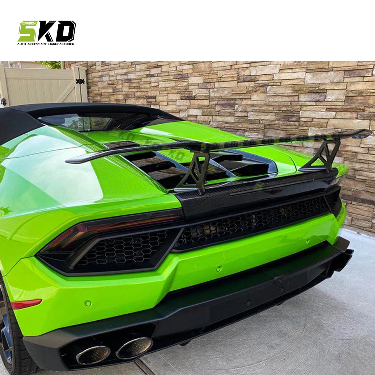 Dry Carbon Spoiler For Lamborghini Huracan EVO/Spyder 2019 V Style Rear Trunk Spoiler Body Kit