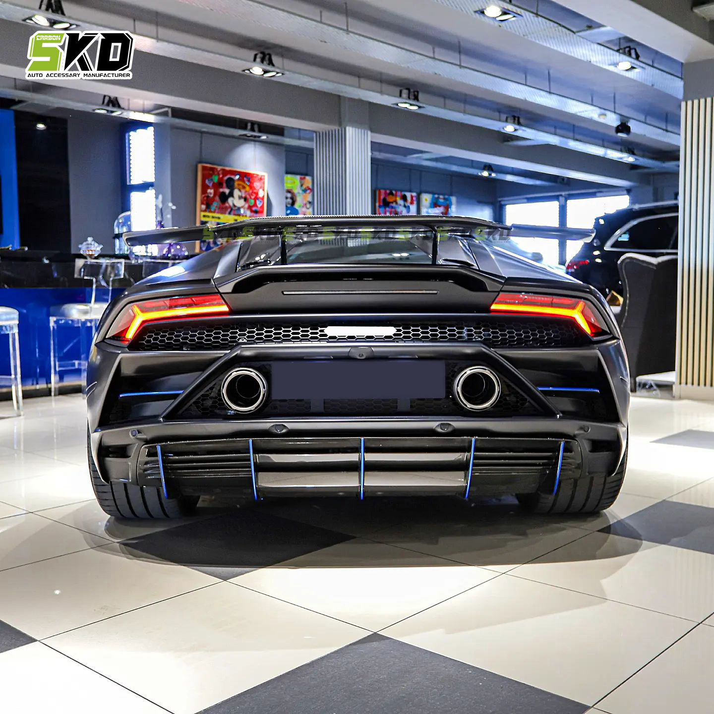 Rear Spoiler Body Kit For Lamborghini Huracan EVO/Spyder 2019 Dry Carbon Fiber Spoiler Upgrade EVO RWD Style Rear Wing