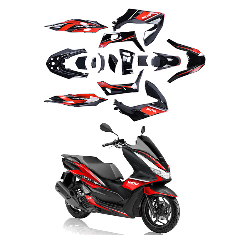 Motorcycle Accessories And Frame Body Spare Parts Motorbike Fairing Kit  Front Fairing Fixed Wing Intake Wing For Honda PCX 160