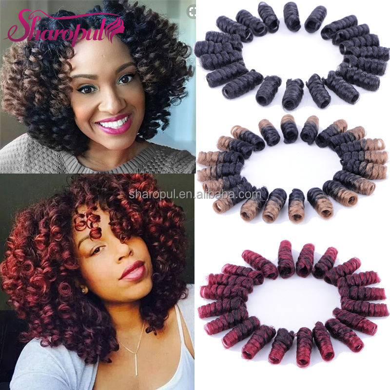 New Style Synthetic loose bouncy curl Braiding Hair Spring crochet Saninya curl length 10inch 20inch 6-18mm diameter Curls