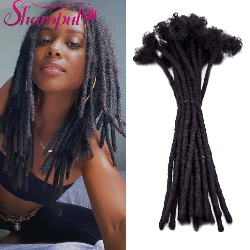 Crochet Human Hair Dreadlocs 8-22inch length natural black Ombre color Human hair dreadlocks