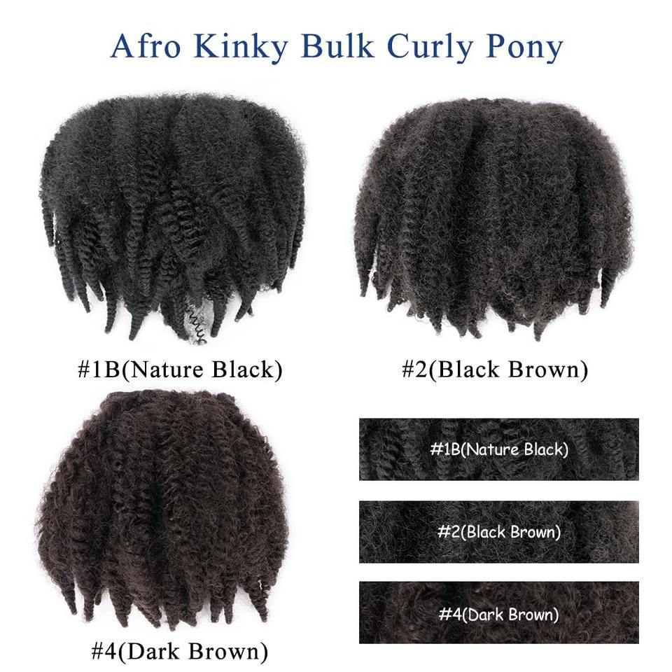 Synthetic short Afro kinky Ponytail For Natural black In Ponytail One Piece Clip In Hair Extensions For Afro Black Women