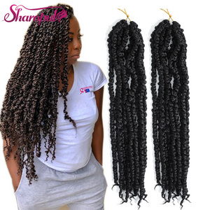 Passion Twist Crochet Hair for Women 18" 20strands Crochet Braids Synthetic Braiding Hair Bomb Nubian Bounce Twist