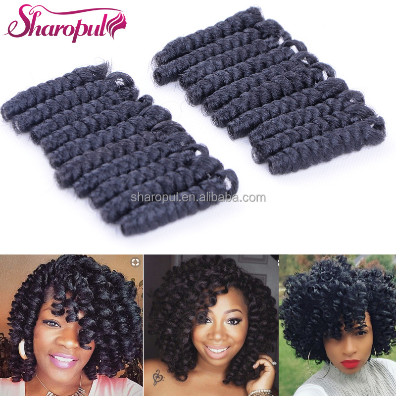 New Style Synthetic loose bouncy curl Braiding Hair Spring crochet Saninya curl length 10inch 20inch 6-18mm diameter Curls