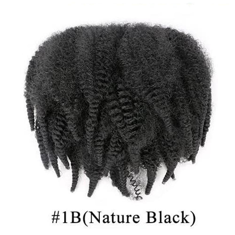 Synthetic short Afro kinky Ponytail For Natural black In Ponytail One Piece Clip In Hair Extensions For Afro Black Women