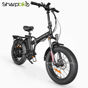 Powerful 48V 1000W Folding Fat Tire Beach Cruiser Electric Bike