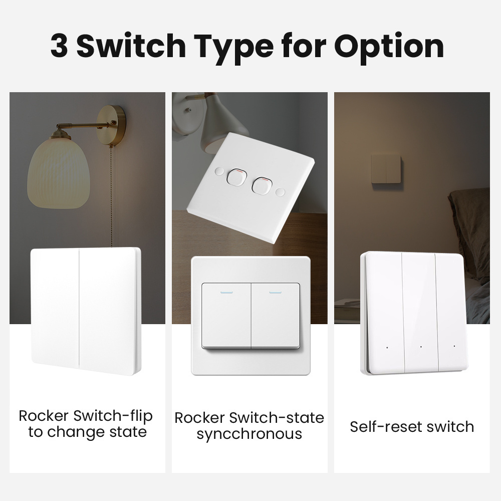 1/2/3/4 Gang Tuya Smart WiFi Light Switch 2-way Control Mini Smart Breaker Smart Life Control Support Alexa Google Home