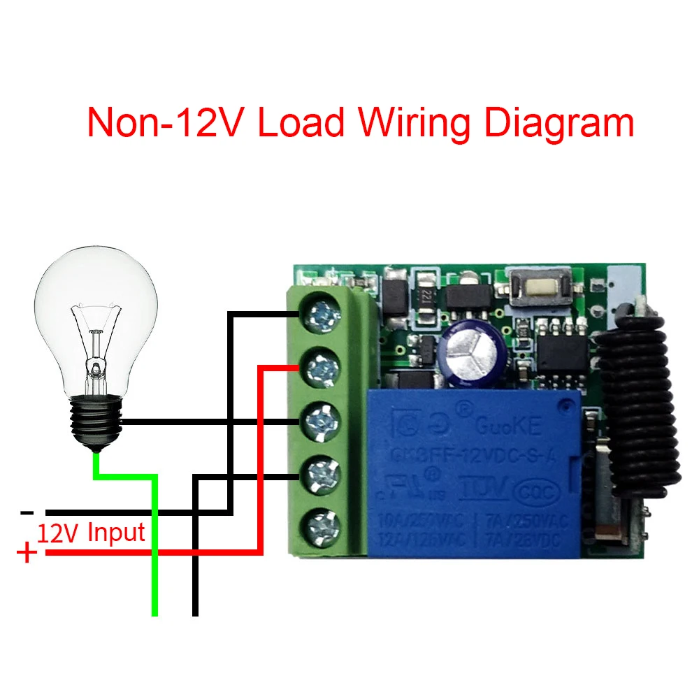 Universal 1ch Wireless Remote Control Switch DC12V 1CH relay Receiver Module RF Transmitter relay module remote433/315 Mhz