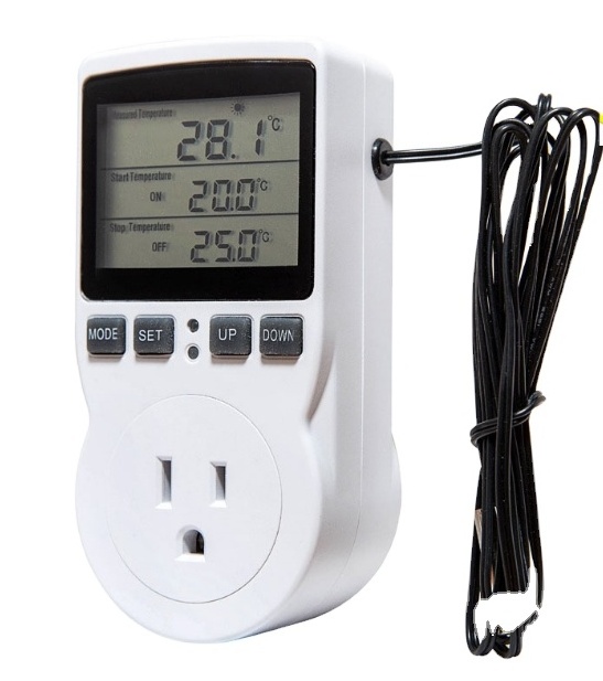 US/AU/UK/EU Digital Temperature Controller Socket 16A Timer Socket Thermostat Switch 250V Residential Use Customizable Outlet