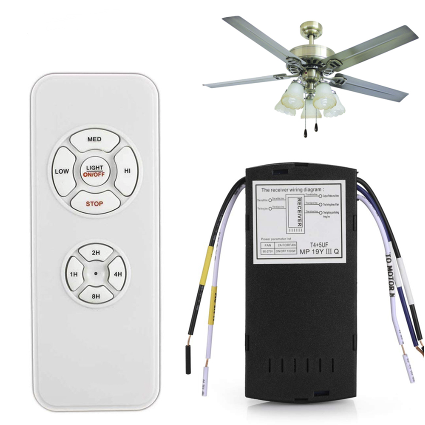 Universal Ceiling Fan Lamp Remote Control Kit AC 110-240V Timing Control Switch Adjusted Wind Speed Transmitter Receiver fan cei