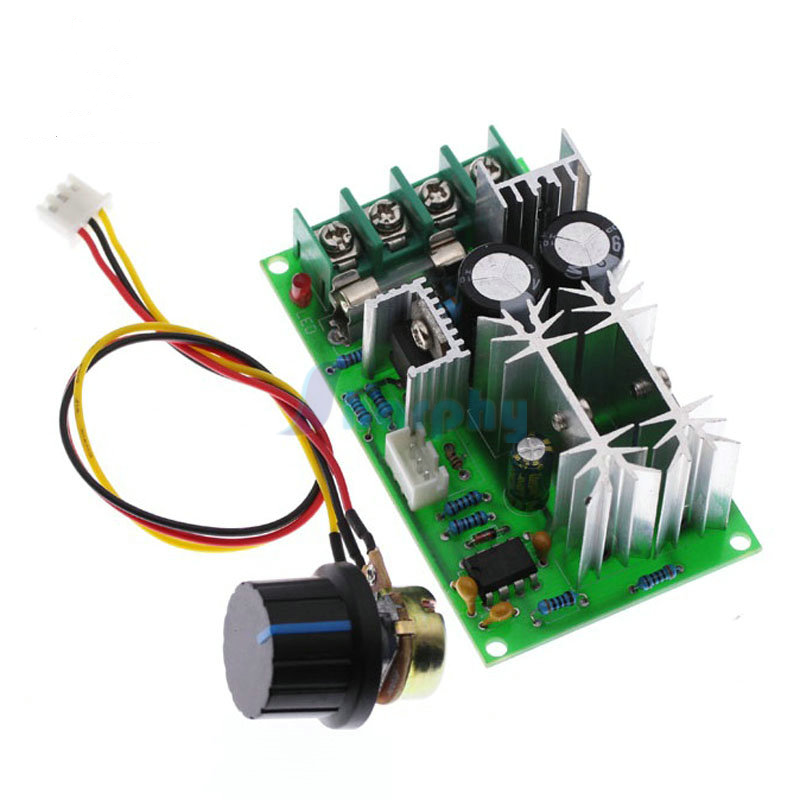 DC10-60V 12V 24V Motor Speed Control Regulator PWM Motor Speed Controller Switch 20A Current Regulator High Power Drive Module