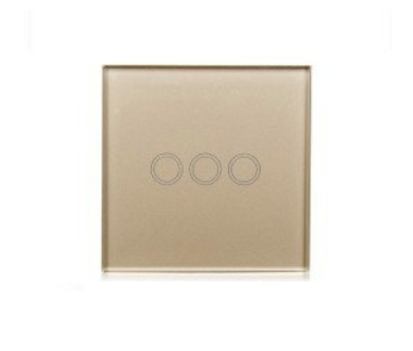 Three-click golden WiFi touch switch,Smart Switch APP Wireless control Wall Light