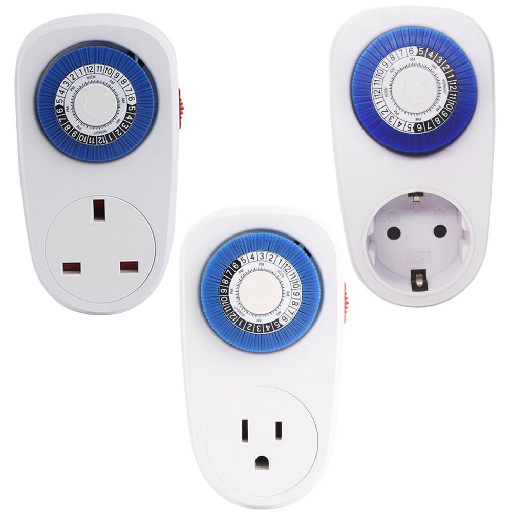 24 Hours Programmable Mini Mechanical Timer Switch US/EU/UK StandardSmart Countdown Switch Socket