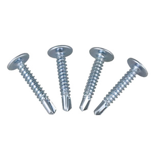 Carbon Steel 1002 blue-white zinc plated Furniture cross recess Phillips Pan Head Self Drilling Screws for building renovation