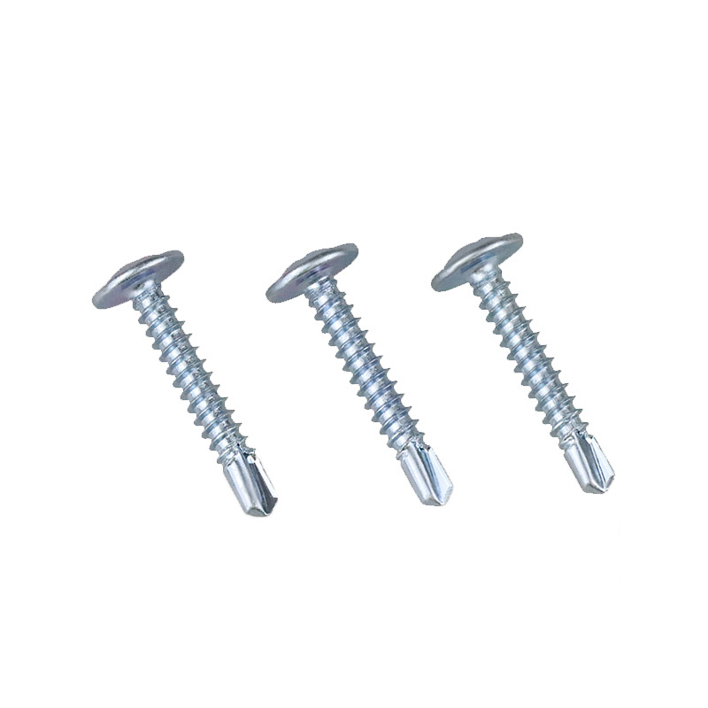 Carbon Steel 1002 blue-white zinc plated Furniture cross recess Phillips Pan Head Self Drilling Screws for building renovation