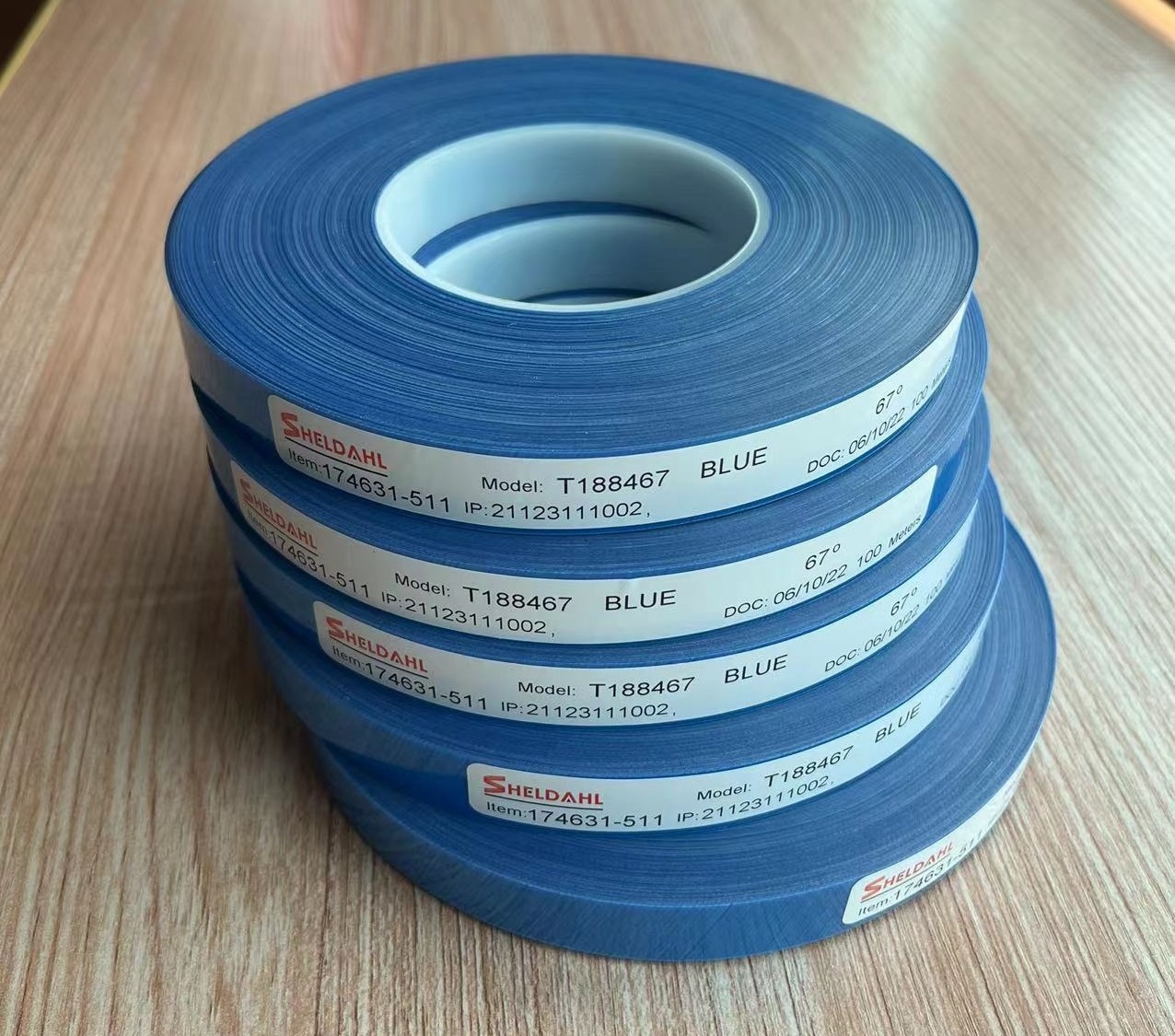 SHELDAHL Flexible Adhesive Belt Joint Tape for Making Abrasive Sanding Belt Size 19mmx100m Ruby/Blue/Pink/White T906267/T188467