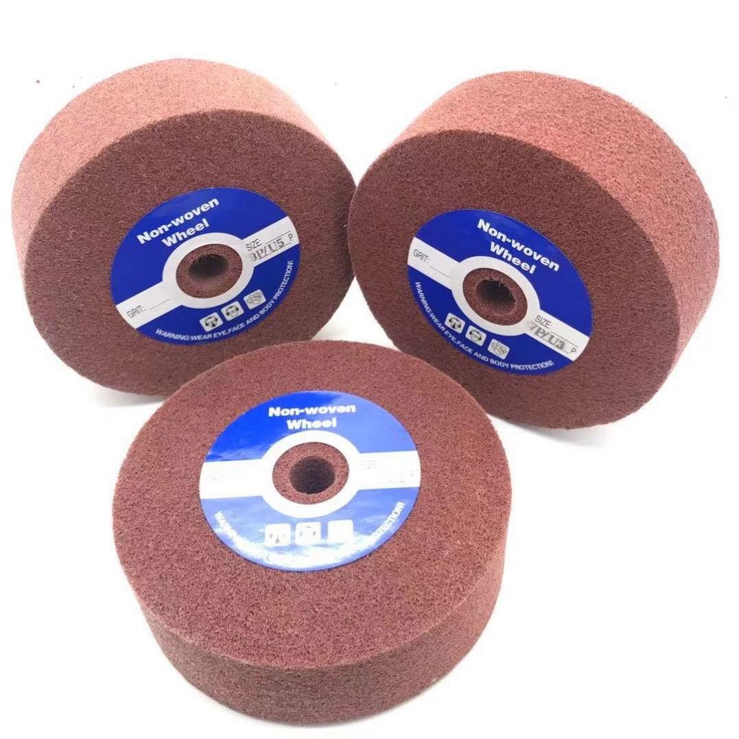 High Quality Red Non Woven Grinding Grind Wheel Polishing  8*1*3/4