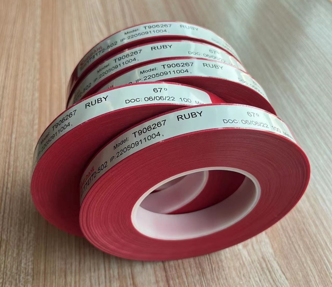 SHELDAHL Flexible Adhesive Belt Joint Tape for Making Abrasive Sanding Belt Size 19mmx100m Ruby/Blue/Pink/White T906267/T188467