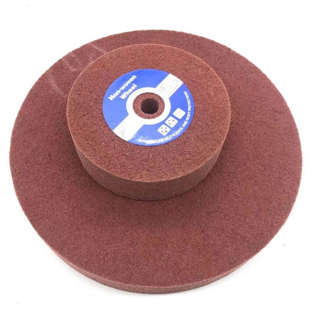 High Quality Red Non Woven Grinding Grind Wheel Polishing  8*1*3/4