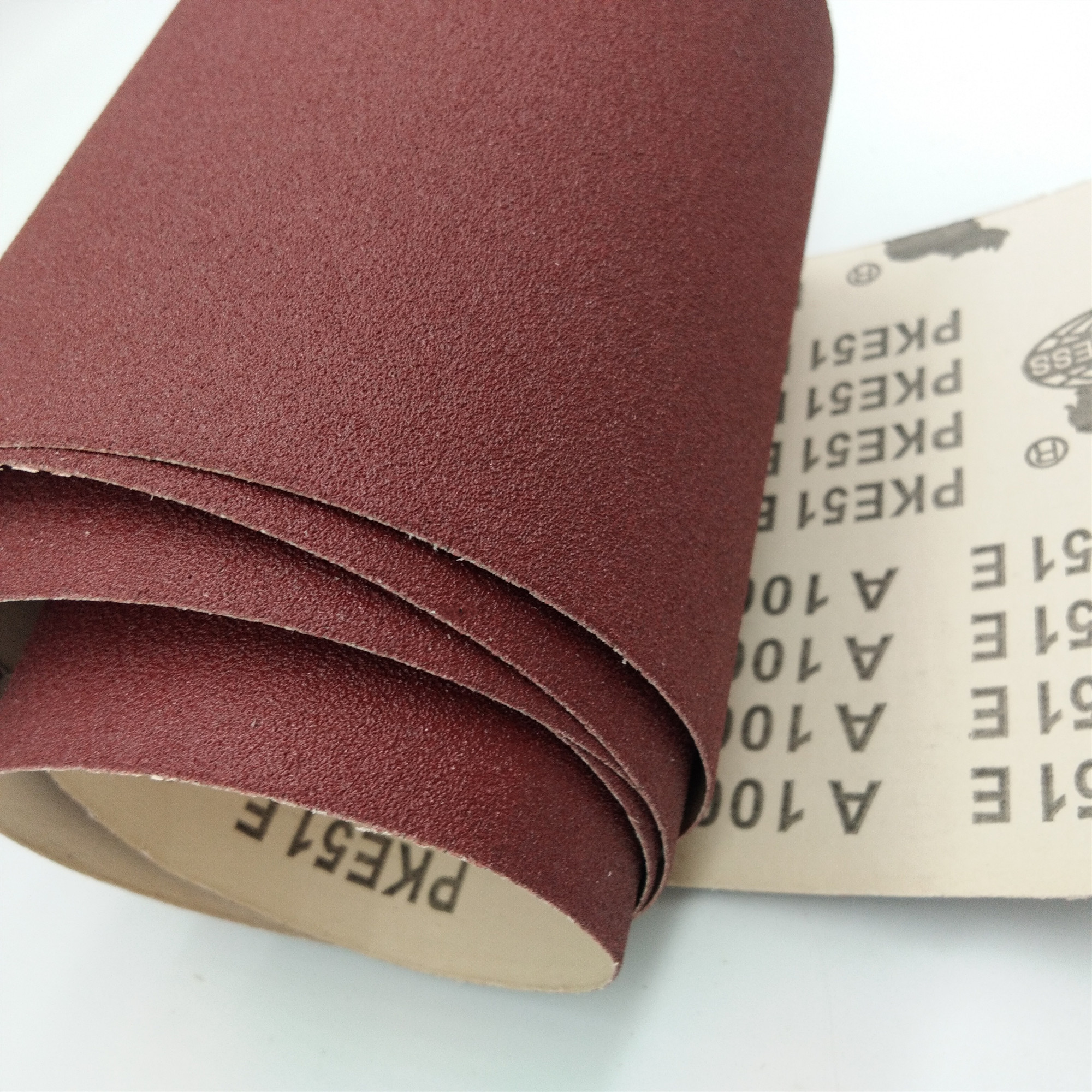 hot sale Aluminum oxide sanding paper roll PKE51