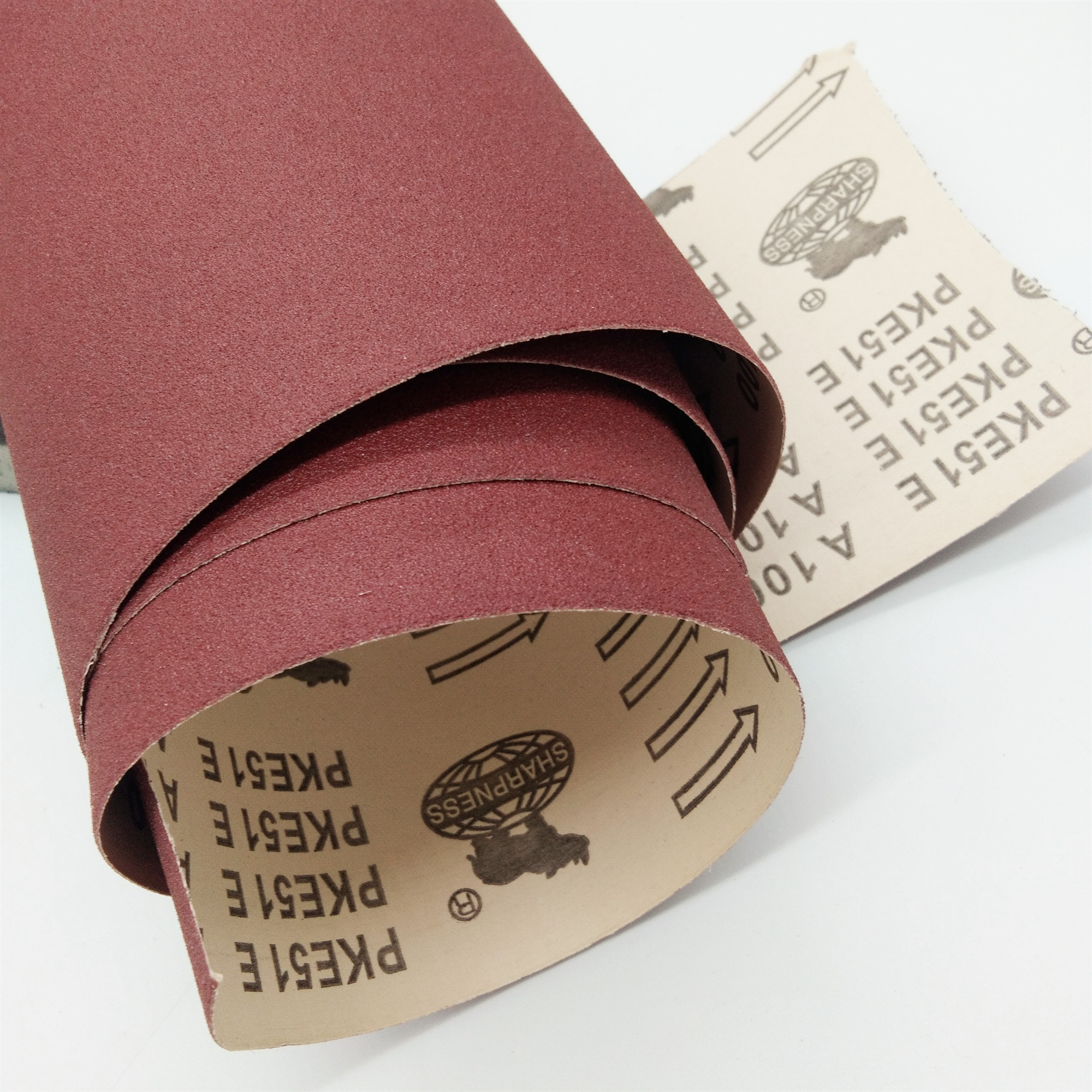 hot sale Aluminum oxide sanding paper roll PKE51