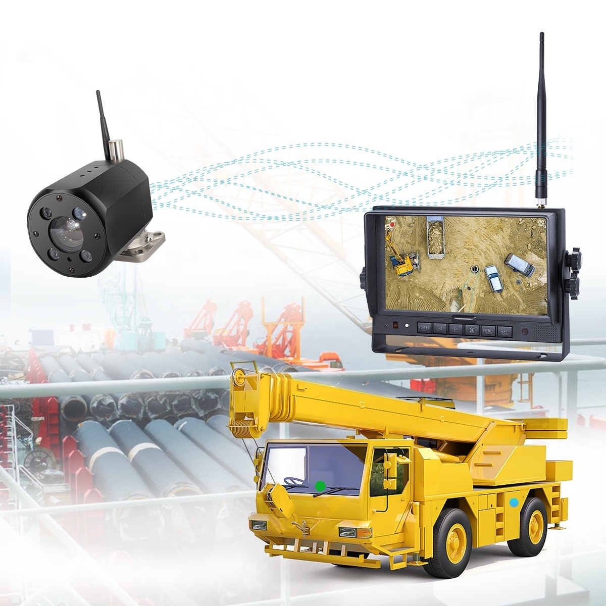 STONKAM 30x zoom Wireless Crane Zoom Camera Hook Monitoring System For Tower Jib Crawler Crane Camera Systems