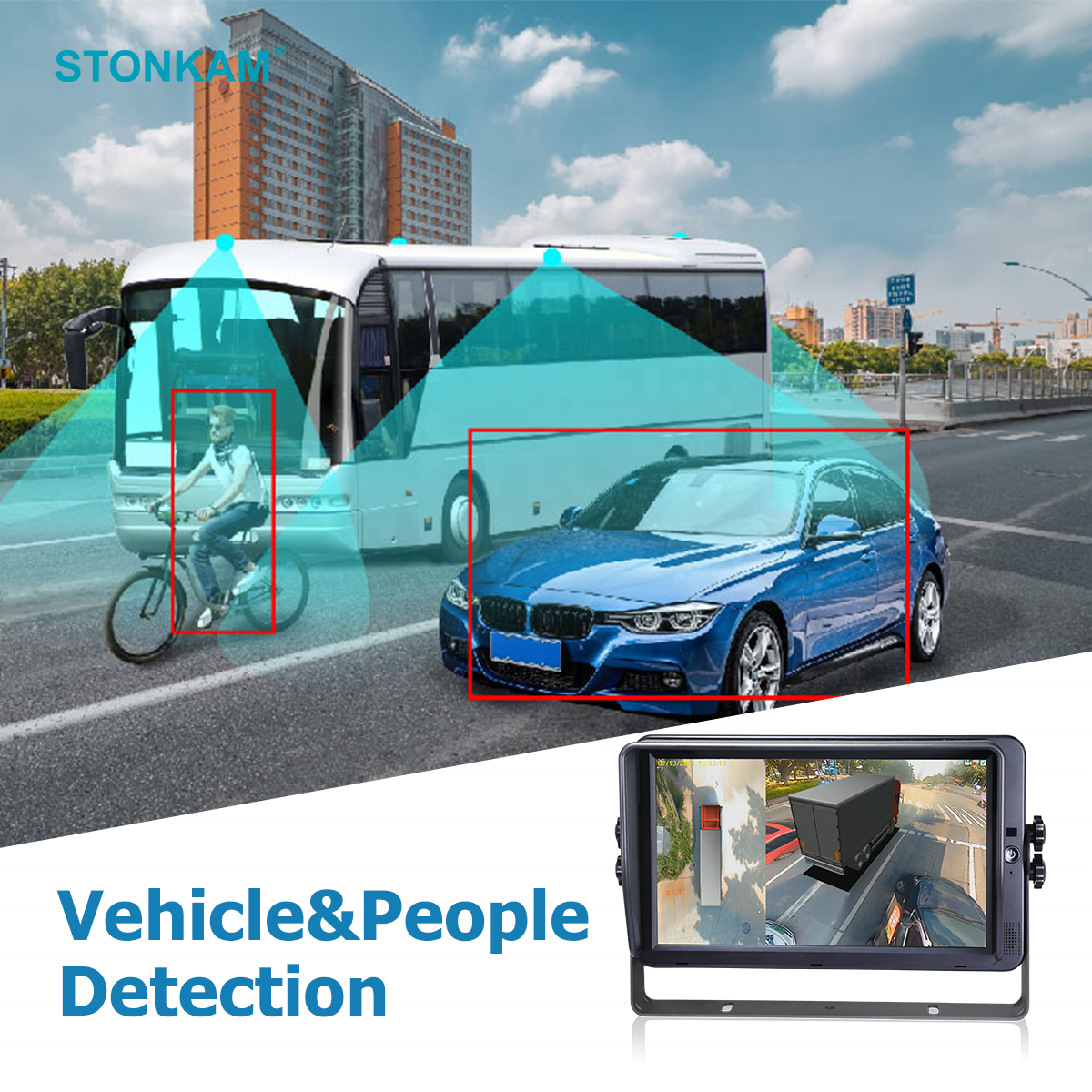 STONKAM Truck 1080P 360 Degree Around View Parking Camera System