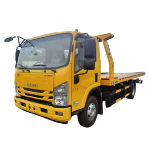 High Quality Japanese Isuzu 4 Ton Wrecker Hydraulic Flatbed Truck 4*2 LHD small road rescue vehicle for sale