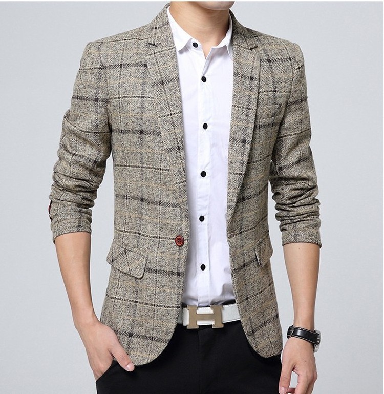 Spring boys fall/winter England  casual blazer suits men's slim tops Korean small single suit jacket  AG1694