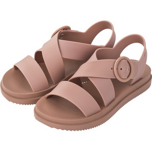 Flat plastic woman sandals summer thick  waterproof wild Korean student jelly beach shoes AG346