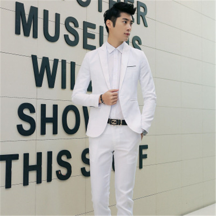 Coat and pants 2 pieces set slim fit man business suits wedding suits men's blazer suit set Y859