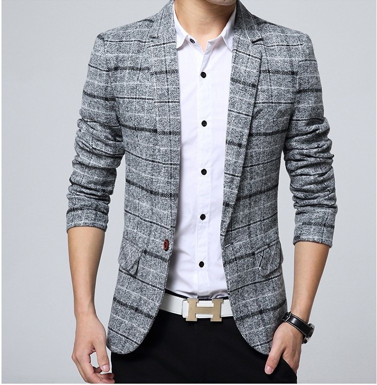 Spring boys fall/winter England  casual blazer suits men's slim tops Korean small single suit jacket  AG1694