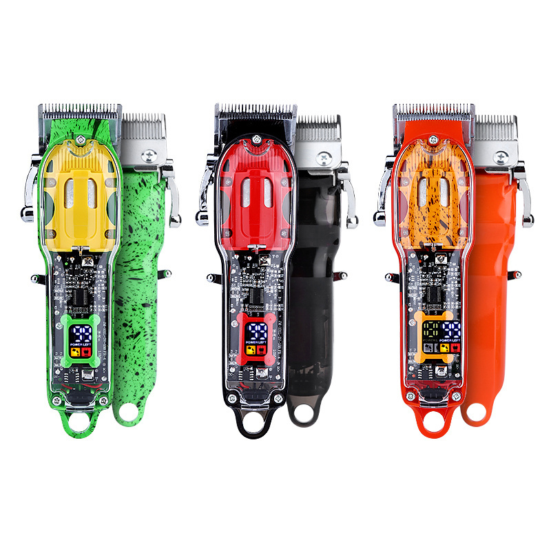 Transparent Body Design Cordless New Design Usb Hair Cut Machine Rechargeable Professional Electric Hair Trimmer Clippers