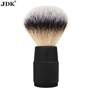 JDK Factory Wholesale Men Grooming Synthetic Shave Brush Aluminium Metal Handle Badger Hair Shaving Brush Knots