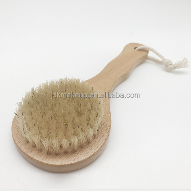 Natural Bristle Bath Body brush with long wooden handle  for Bath Body Foot Brush