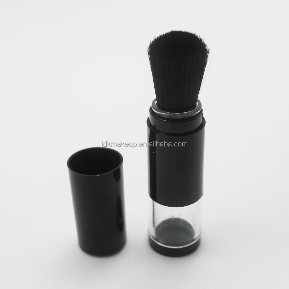 Soft synthetic hair loose powder container with brush Refillable powder brush wholesale