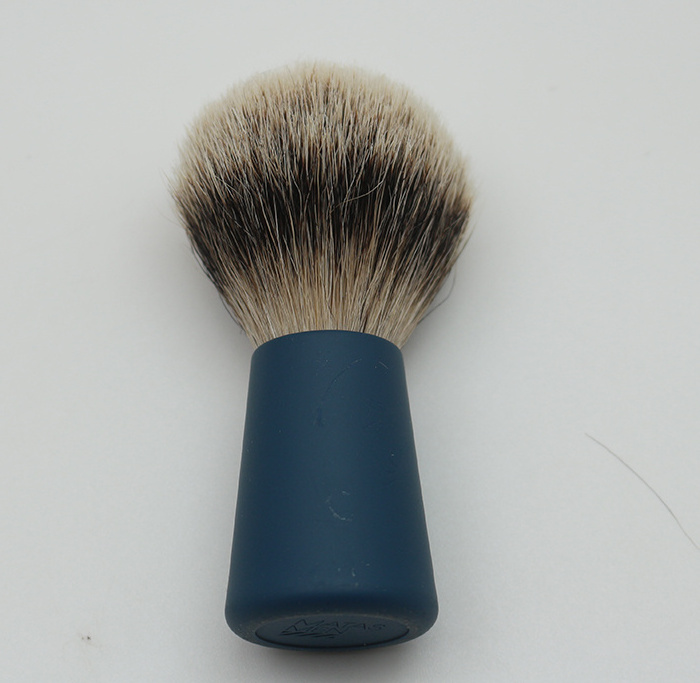 Top quality beard & mustache brush Silver tip Pure badger Hair beard brushes shaving wholesale with travel case for men