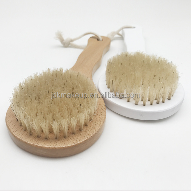 Natural Bristle Bath Body brush with long wooden handle  for Bath Body Foot Brush